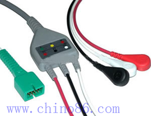 MEK one piece three lead ECG cable with leadwire